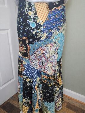 The Pyramid Collection Quilt Patchwork Maxi Skirt Cottagecore Boho Floral